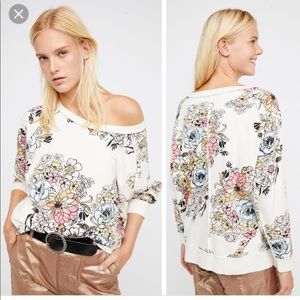 Free people Floral sweatshirt size small